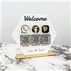 Pahdecor Personalizzato Multi QR Code Social Media Sign Scan to Pay Instagram Venmo Cartello aziendale personalizzato Segni di pagamento Acrilico Negozio di bellezza Salone Parrucchieri (Colorato)