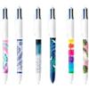 Bic 4 colori Tie Die fusto con fiori e piante Penna sfera Nera, rossa, blu verde