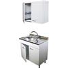 GI.MAR+APELL Mobile Cucina Bianco 80 cm con Lavello e Pensile Colapiatti