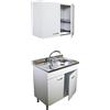 GI.MAR+APELL Mobile Cucina Bianco 80 cm con Lavello e Pensile Colapiatti