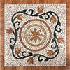 BANI MOSAICI Rosone Mosaico marmo cm 66 x 66 x 0,8 su rete per pavimenti