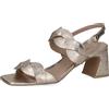 CAPRICE Sandali da donna con tacco in pelle da cerimonia, Oro (Lt.Gold Metal.), 36 EU