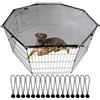 Generic Copertura per box per cani - Copertura universale per animali con parte superiore resistente al sole/pioggia | Compatibile con recinti per cani a 8 pannelli per interni ed esterni, protezione parasole