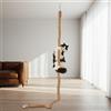 Weysat Corda di iuta per gatti da 4 cm x 2,7 m con gancio da parete/soffitto, corda da arrampicata con gancio per gatti interni ed esterni