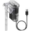 HunicandIU Filtro per Acquario, , Silenzioso, 60 l, USB, Filtro Esterno per acquari, per Pesci e Tartarughe, Acqua Pulita