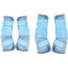 LEAFOREST Set di 4 stivali anti-mosca per cavalli - Protezione antiscivolo per zampe per asino, mini pony, cavallo da tiro, stivali anti-mosca traspiranti a rete per uso in pascolo e stalla, Blu