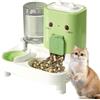 Yianyal Distributore automatico per cani | Distributore di cibo per animali domestici 2 in 1,Fontana di acqua intelligente per interni esterni viaggi casa gatto cucciolo coniglio