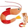 Générique Giocattoli per gatti - Peluche gatto con gatto - Forma realistica di gamberetto, compagno anti-noia per ufficio, soggiorno, camera da da viaggio