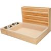 Gralara Mangiatoia per Conigli in Legno Bunny Hay Manger con Lettiera Dispenser per Alimenti Forniture per Mangiatoia per Ripiani