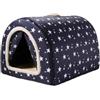 XIEMINLE Tenda per Cani Impermeabile Pieghevole, Cuccia per Animali Domestici Morbida e Calda, Tenda per Cani Igloo Lavabile, Nido per Cuccioli Portatile con Fondo Antiscivolo e Cuscino Rimovibile (50