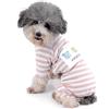 Ranphy Pigiama a righe per cani di piccola taglia invernale in cotone comodo per animali domestici, abbigliamento per cuccioli, abbigliamento per gatti pigiamino per Yorkie, per l'estate, autunno