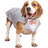 Blue Dream Island Set di bandana da smoking per cani, camicia formale con papillon rimovibile per cani, festa di matrimonio, compleanno, costume per gatti, cuccioli di taglia piccola, media e grande, 2XL (grigio)
