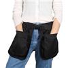 Xuyuehengqdd Grembiule da addestramento per cani, con tasche staccabili e cintura regolabile, tasche in vita, per donne e uomini (nero)