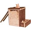 TRIXIE - Torre per criceti, in Legno, per Scavare, Grande, 25 x 24 x 20 cm