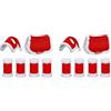 LYEAA Costume da cavallo natalizio con cappello da Babbo Natale, sottosella, 6 pezzi, per divertimento festivo