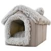 Joygoodta Cuccia per Cani Chiusa, Cuccia per Cani in Peluche Morbida e Calda con Grotta di Copertura Rimovibile Lavabile Tipo di Tenda Capanne per Animali Domestici da Interno M 15, 8x13, 8x15