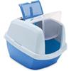 Imac Maddy Junior Lettiera Gatto chiusa Lettiera per Gatti con Filtro e Paletta 57x43x41h cm (Blu)