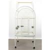 Pet's Solution - Gabbia per Pappagalli e Grandi Uccelli con Posatoi, Ciotole, Ruote, Griglia e Vassoio Estraibile, Bianca - Dimensioni Esterne 76x60x156h cm