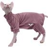 DUOMASUMI Vestiti per gatti senza pelo, a quattro zampe, in velluto, caldo e morbido, per autunno e inverno, abbigliamento per gatti Sphynx, Devon Rex, Cornish (M)