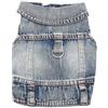 DTREEL Primavera E Autunno Caldo Abbigliamento Per Animali Domestici Jeans Per Cani Cappotto Giacca Chihuahua Carlino Gilet Di Jeans Abbigliamento Per Cani Gatto,Blu,l