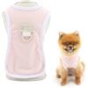 SMALLLEE_LUCKY_STORE Canotta estiva per cani di piccola taglia, in tinta unita, con anello a D e toppa, resistente ai raggi UV, leggera e traspirante, per chihuahua, Yorkie, rosa, S