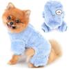 PAIDEFUL Pigiama in pile per cani di piccola taglia con cartoni animati, tutine morbide Pjs tuta a 4 gambe tinta unita pullover maglione per animali domestici caldo cappotto autunno inverno per cani