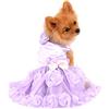 PAIDEFUL Abito per Cani di Piccola Taglia Vestiti per Gatti Ragazze Estive Lusso Vestito da Sposa Gonna tutù in Pizzo Fiore Rosa Setoso Abiti da Festa di Compleanno con Fiocco Chihuahua Abbigliamento