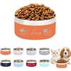Brocade Creek Ciotole Personalizzate per Animali Domestici, Ciotole con Nome Inciso per Cani e Gatti, Ciotola Antiscivolo in Acciaio Inossidabile per Cani, Regali Personalizzabili per Animali Domestici - Arancione
