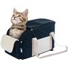 Générique Seggiolino auto per cani con console centrale - Cuscino sollevatore in peluche per animali domestici, morbido per console rimovibile, design di sicurezza antiscivolo | Campeggio viaggio viaggio