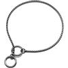 QIUMING Catena a Forma di Serpente Cane in Acciaio Inossidabile antiruggine Catene Antiscivolo in Metallo per Cani Collare da addestramento per Cuccioli Collana a Maglie cubane