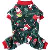 XIAOYU Babbo Natale neve scatola regalo modello Natale vestiti per animali domestici cane caldo pigiama gatto costumi di Natale tuta cucciolo, verde, L