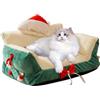 Generic Divano letto per gatti, salotto natalizio con cappello di Babbo Natale, per cucina, camera da letto, soggiorno, veranda, balcone, area giochi, appartamento, casa, relax interno