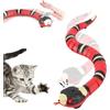 MASINIES Giocattolo interattivo per gatti, giocattolo per gatti a serpente, giocattolo interattivo, giocattolo per gatti serpenti, giocattolo per serpenti in movimento