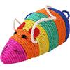 CLICLED Tiragraffi per Gatti Topolino Gioco Iuta Affila Unghie Forma Topo 24x10cm