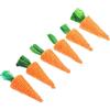 Toddmomy 6 Pezzi Giocattoli da Masticare Intrecciati per Criceti, Conigli e Porcellini D'india, Carote in Paglia Naturale da 10 Cm, Accessori per Piccoli Roditori e Decorazione Gabbia