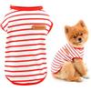 SMALLLEE_LUCKY_STORE Estate Vestiti Del Cane Di Base A Righe T-Shirt Tee Cucciolo Camicia per Piccolo Cane Medio Gatto Ragazzo Ragazza Senza Maniche Canotta Teacup Yorkie Chihuahua Vestiti