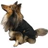 Fashion Dog Impermeabile per cani con fodera in pile - nero - 75 cm