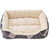 Mateju Cuccia Cane di Peluche, Rettangolare Lettino Cane Interno in Peluche Morbida Letto Gatto Cuccia per Animali Domestici con Fondo Antiscivolo per Piccolo e Media (Blu,44x32x10.5cm)