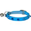 Fupo Collare per gatti in pelle con borchie a spillo con campana, collare per gattini con strass luccicanti, collo regolabile da 19,1 cm a 24,4 cm, per gattini e gatti (blu)