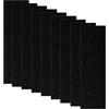 MEDUWEDU 9 filtri a carbone attivo compatibili con lettiera per gatti, 9 x 25 cm, filtri di ricambio a carbone attivo di alta qualità, neri