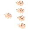 NWVDPQGCZ 5 pz Piggy Portagioie Bigiotteria Diamanti Intarsiato Porta gingillo Maiale in Metallo Figurine di Cristallo Topper da scrivania Piggy Bracciale Contenitore di Stoccaggio Collana Porta Anelli Artigian