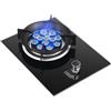 YINMAN Fornello A Gas 1 Fuoco, Griglia For Pentole In Rame Fuso In Vetro Temperato Da 7,2 KW, Fornello Di Conversione Gas Naturale/gas Liquefatto, Con Protezione Antincendio E Blocco Di Sicurezza For Bambini