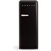 CREATE / RETRO FRIDGE 150 OFF WHITE/Frigorifero nero con maniglia bianco sporco e congelatore 281L / 102W, 150cm, 3 ripiani, regolatore di temperatura, portabottiglie, 60x60x150cm