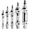 YINZHD Cilindro pneumatico mini CD85N in acciaio inox a doppia azione CD85N10/16/20/25-15X30X40X60X75X80X100-C(Stroke 250mm,Bore 20mm)