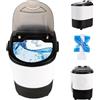 Generico Mini lavatrice portatile con asciugatrice centrifuga, lavatrice compatta combinata con timer rotativo per casa, dormitorio, appartamento, camper, viaggi, esterni