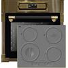 Kaiser Set forno EH 6726 AD+KCT 6705 RI, Forno elettrico da incasso retrò, 80L, 11 funzioni + piano cottura a induzione, 60 cm