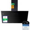 KKT KOLBE TRIO8025S - Cappa aspirante 80 cm, 782 cbm/h, cappe da parete senza testa, colore nero, vetro, controllo gestuale, funzionamento SensorTouch, illuminazione a LED