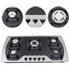 GramStudio Piano cottura a gas a 5 fiamme, 35,4 X 20 Gas Cooktop Stove Tempered Glass, built-in LPG/NG Gas Cooker, per interni
