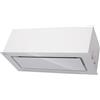 GURARI GCH E 217 WH 70 Prime N + tubo, cappa aspirante 70 cm, vetro bianco, 1000m³/h