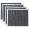 FonHNDG Filtro per cappa aspirante Confezione da 4 filtri for cappa aspirante in alluminio e carbone attivo compatibili con Whirlpool